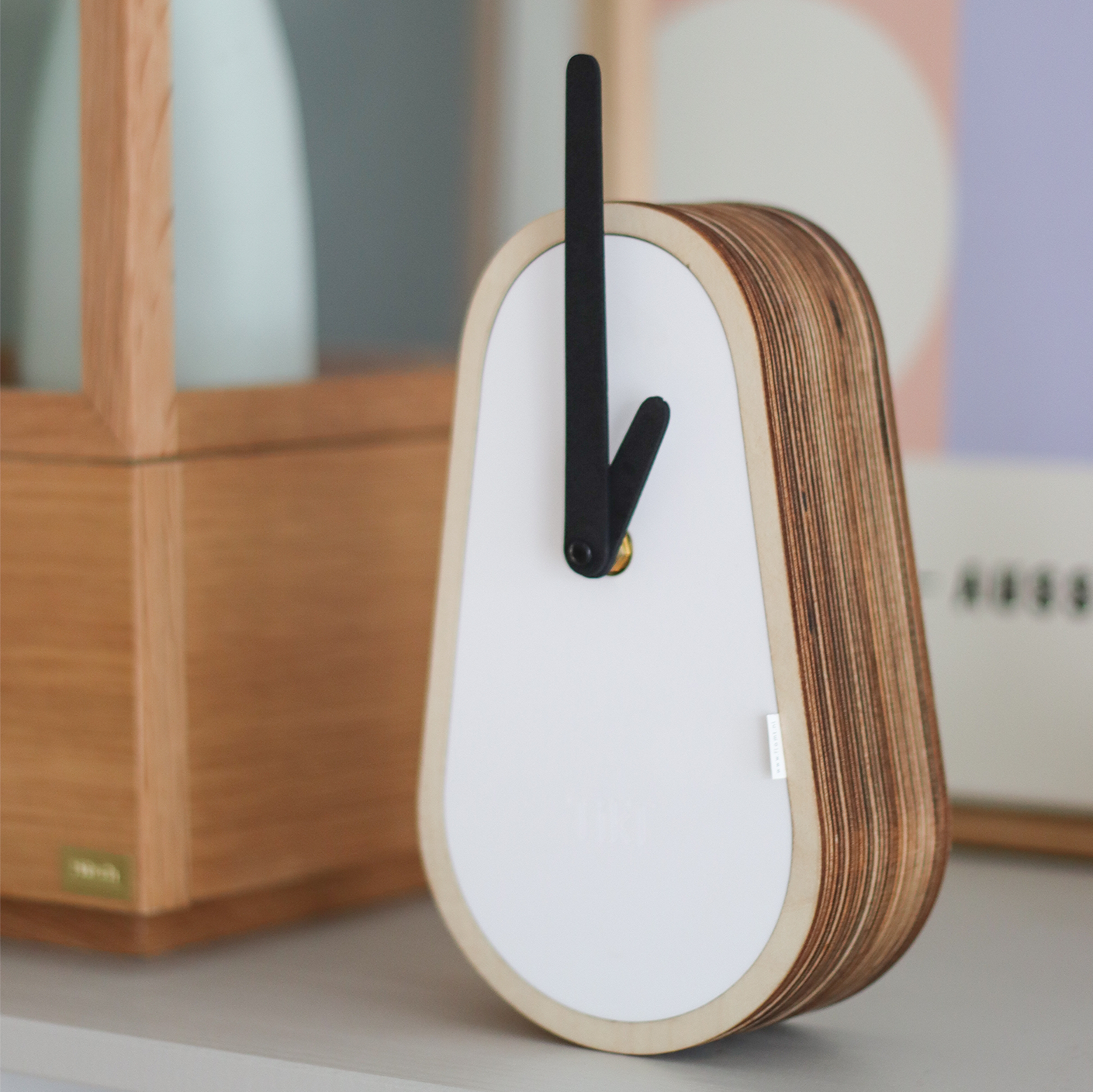 Flamt TiKT Table Clock - Wood White
