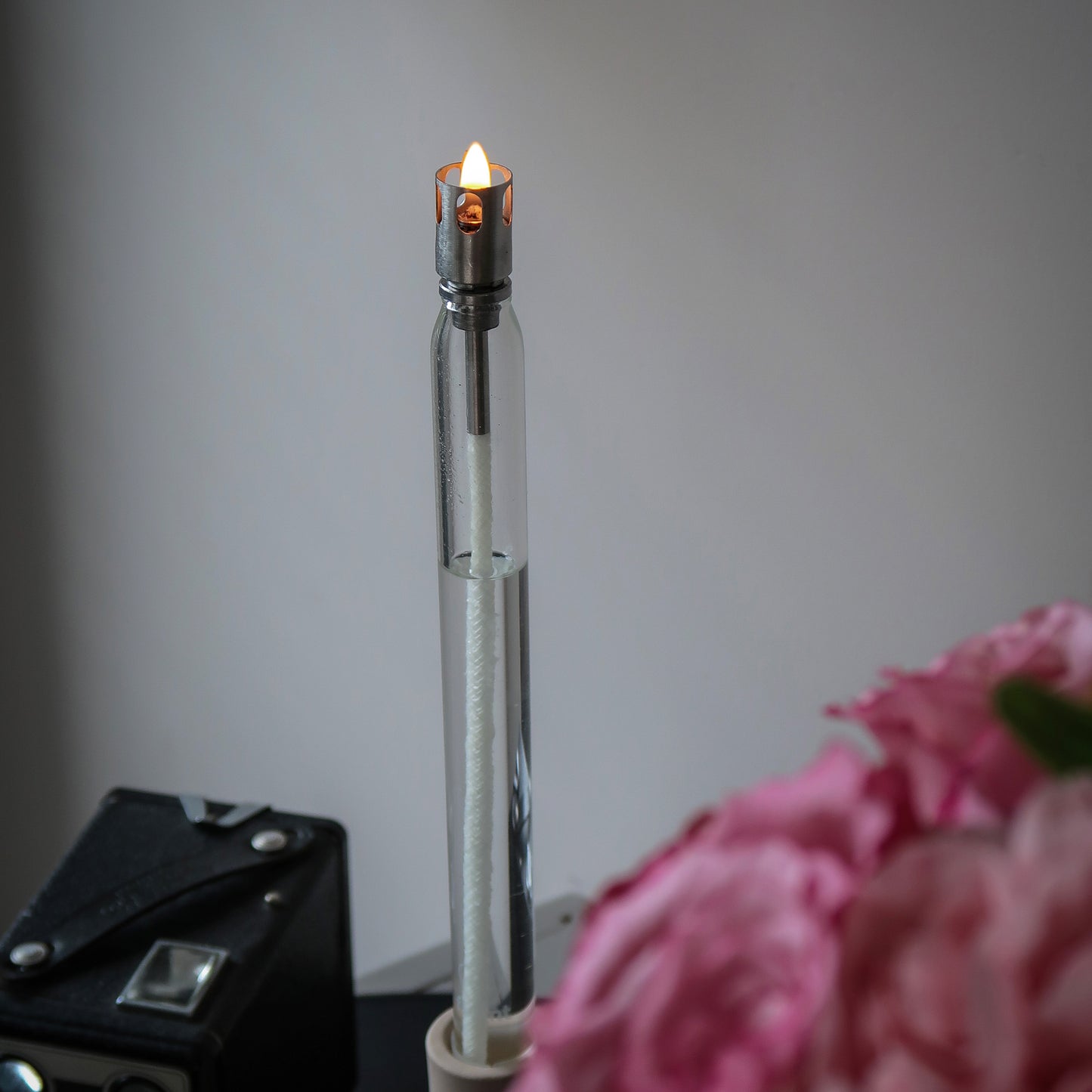 Combi Deal: Flamt Kaars 3.1 + Kandelaar Beige Aardewerk