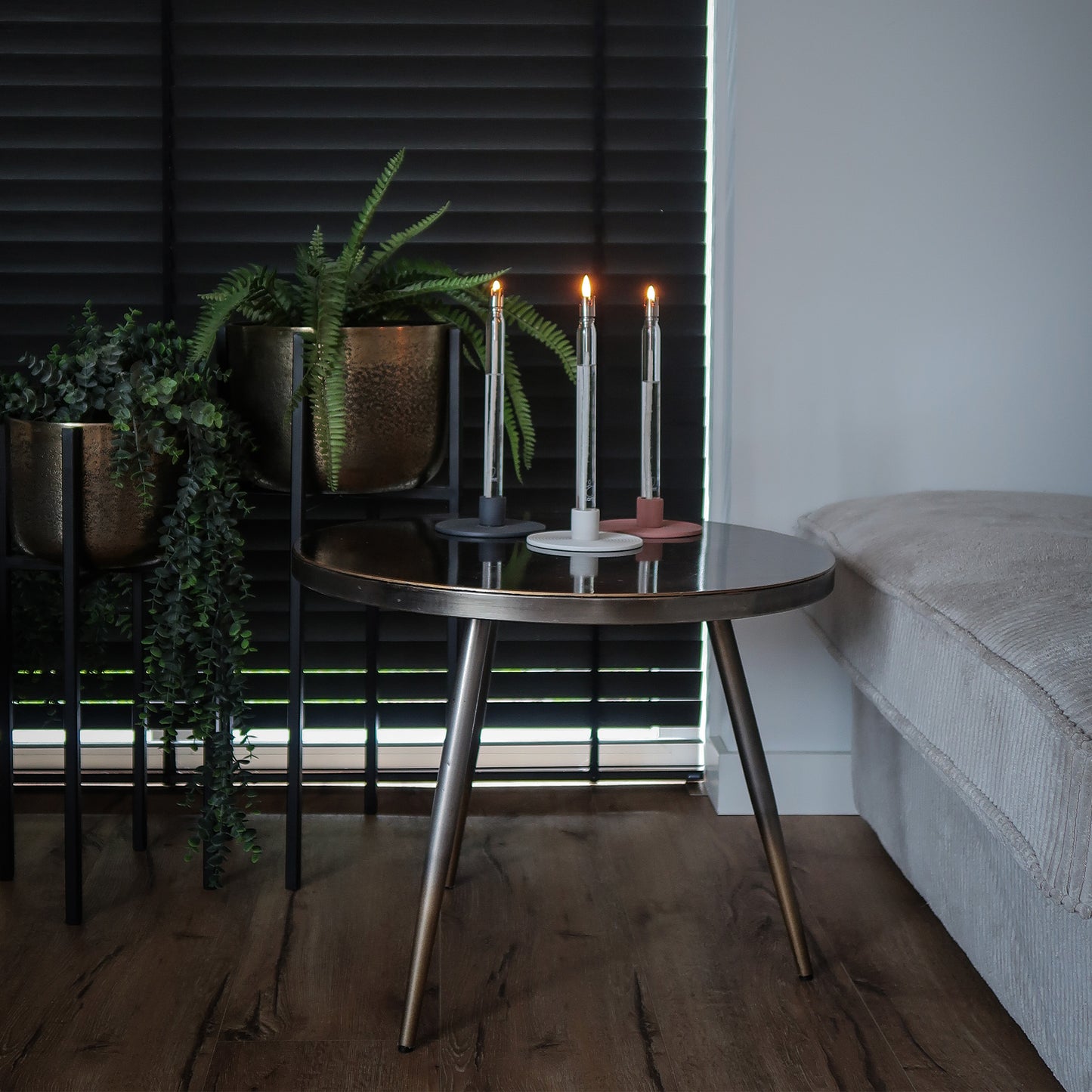 Combi Deal: Flamt Kaars 3.1 + Kandelaar Charcoal Black Single