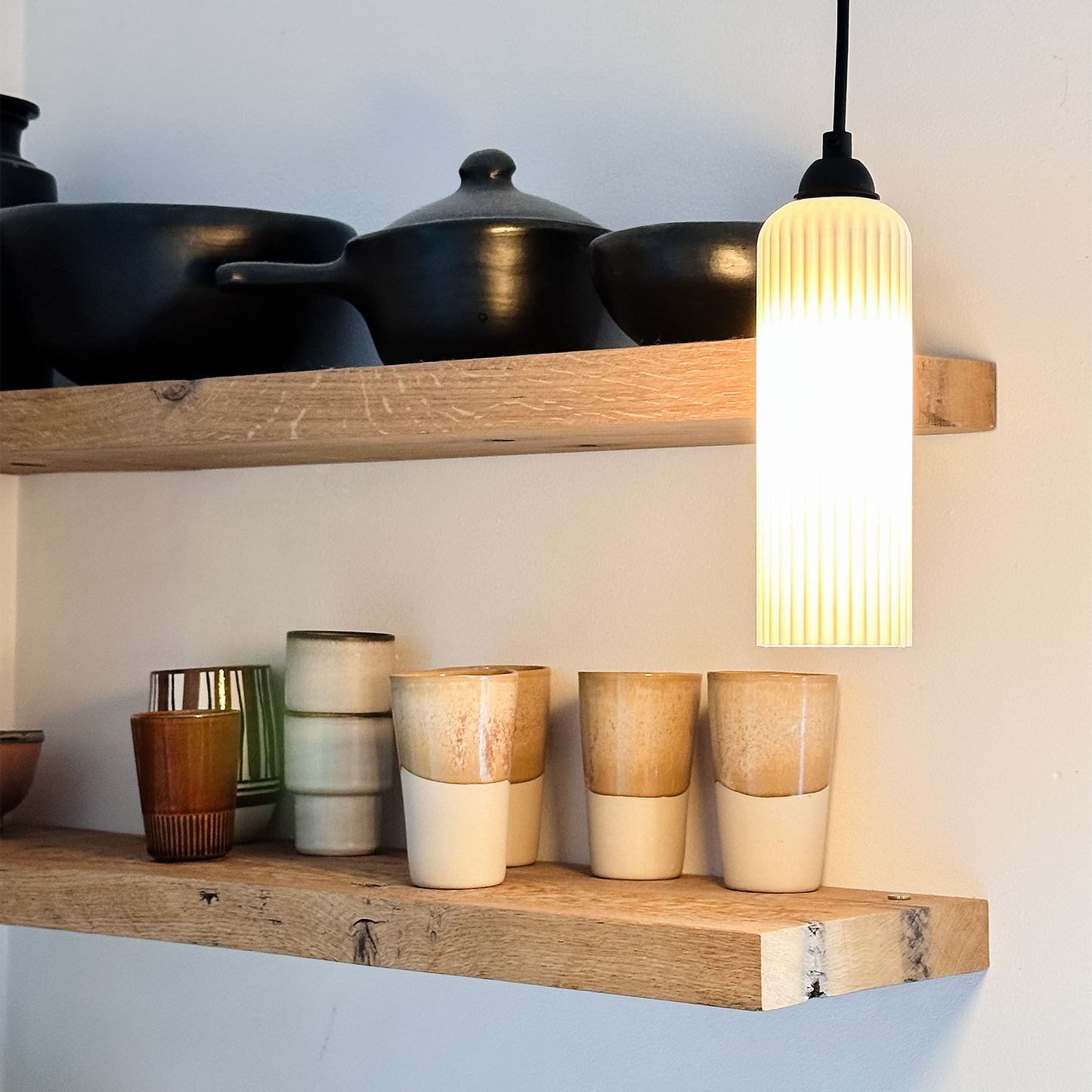 Hanglamp - Tube - Wit/Zwart