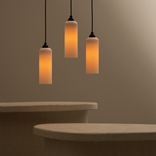 Hanglamp - Tube - Wit/Zwart