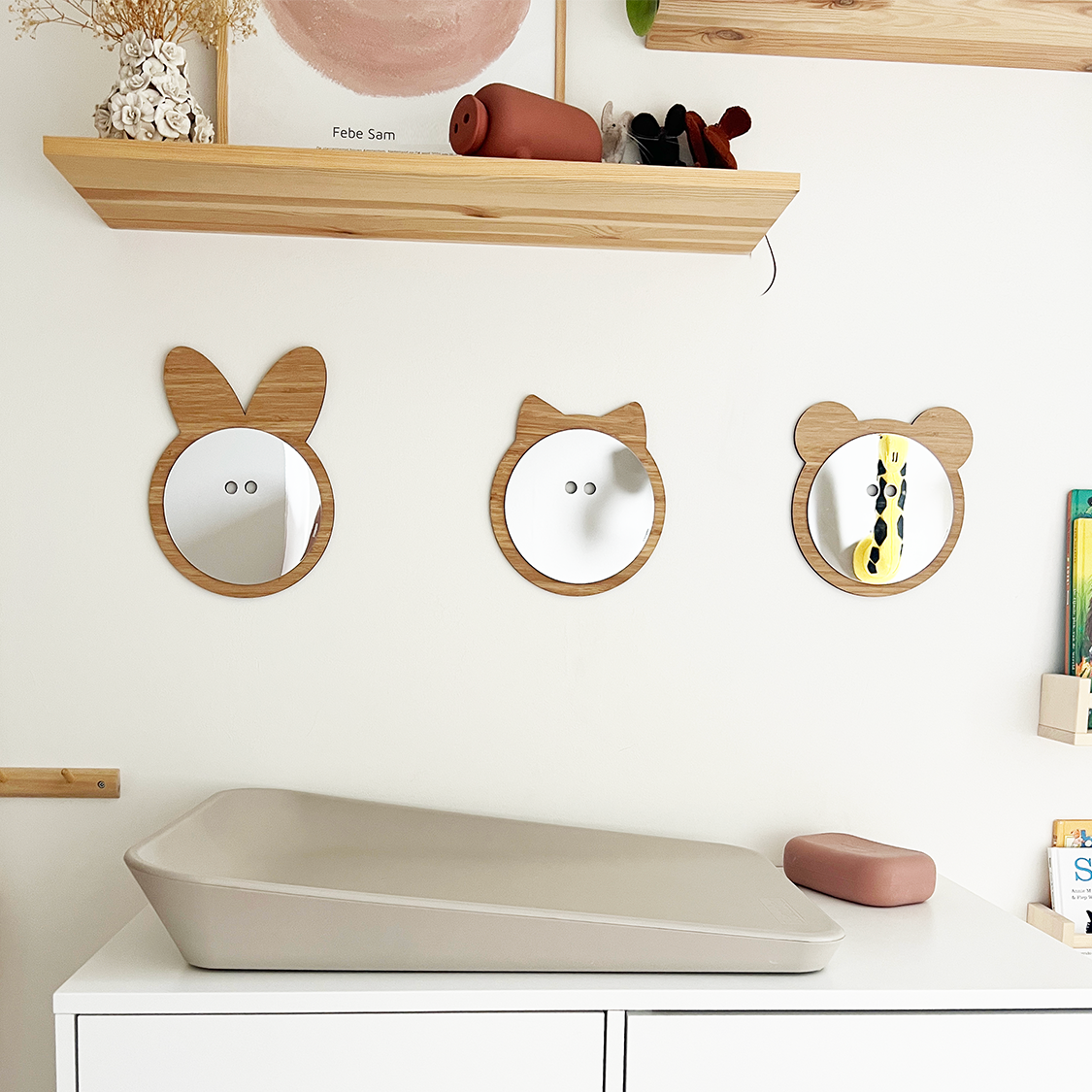 Flamt ZieT Children's mirror bamboo Bear