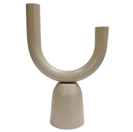 Candlestick Bodil Beige