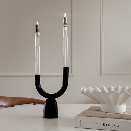 Combi Deal: Flamt Kaars 3.1 + Kandelaar Bodil Zwart