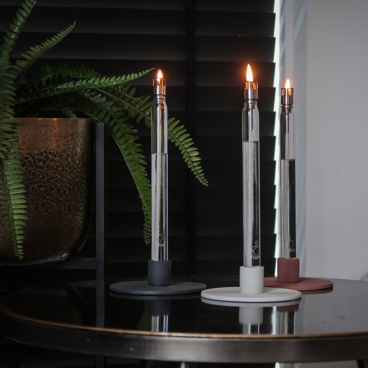 Flamt Candlestick Charcoal Black Single